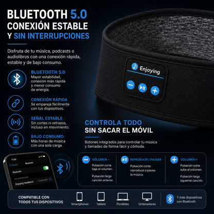 Diadema Bluetooth | Duerme, Entrena y Disfruta